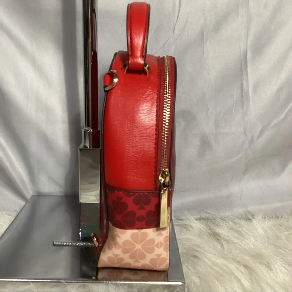 Kate Spade x Tom & Jerry Convertible Red Leather Mini Backpack EUC - Picture 10 of 15